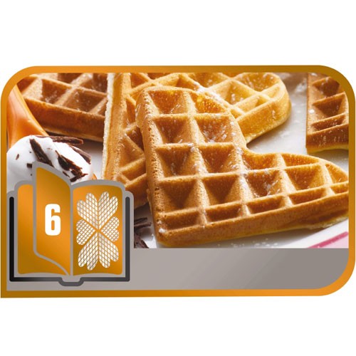 TEFAL SNACK COLLECTION PLADE 6: HJERTEVAFFEL