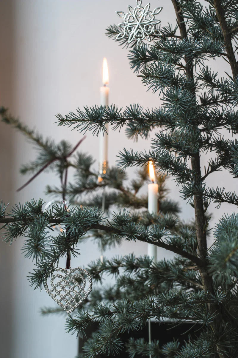 KAREN BLIXEN JUL FLETTET JULEHJERTE SØLV