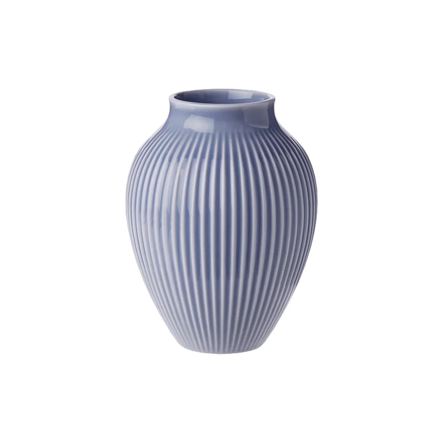 KNABSTRUP VASE 12,5 CM LAVENDELBLÅ MED RILLER
