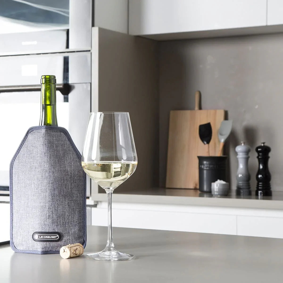 LE CREUSET FLASKEKØLER GEL 23 CM GRÅ