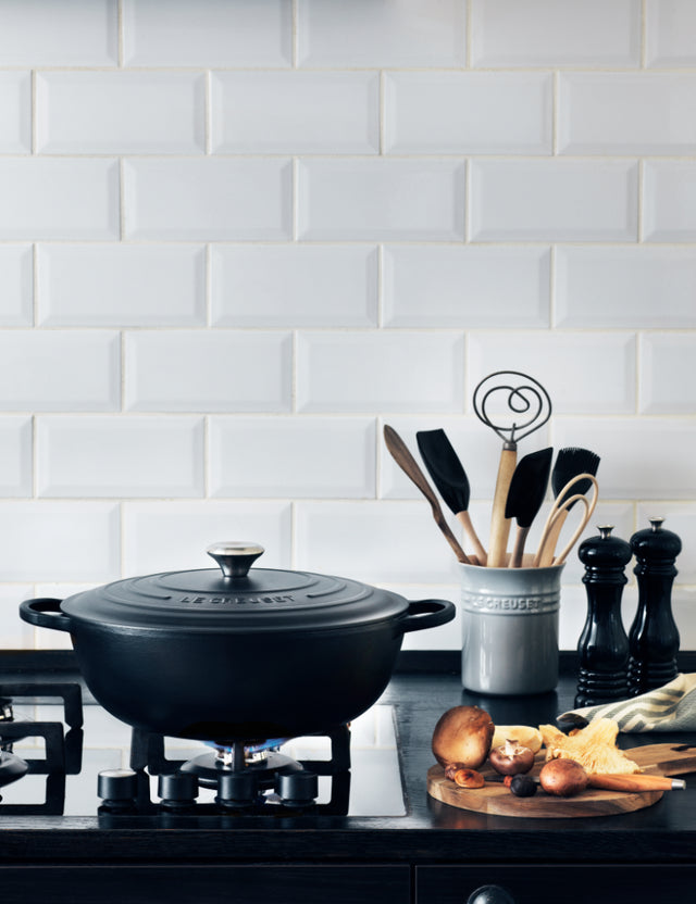 LE CREUSET STEGEGRYDE 32 CM/7 L MAT SORT