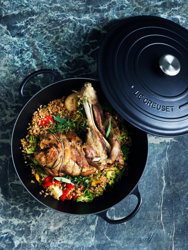 LE CREUSET STEGEGRYDE 32 CM/7 L MAT SORT