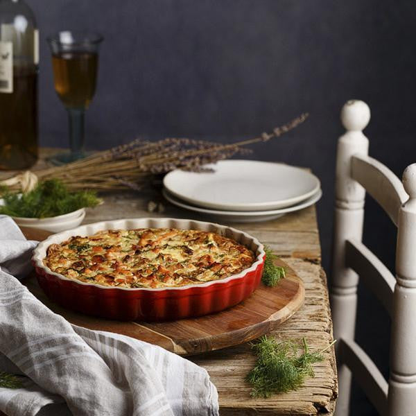 LE CREUSET TÆRTEFAD 28 CM RØD