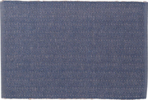 LYNGBY DÆKKESERVIET HERRINGBONE 43X30 CM BLÅ
