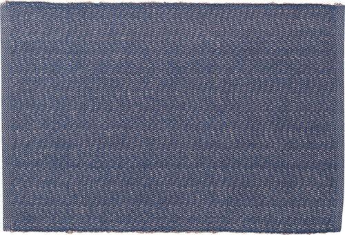 LYNGBY DÆKKESERVIET HERRINGBONE 43X30 CM BLÅ