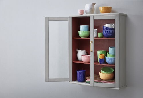 LYNGBY DÆKKESERVIET HERRINGBONE 43X30 CM BLÅ