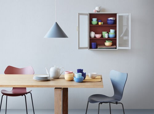 LYNGBY DÆKKESERVIET HERRINGBONE 43X30 CM BLÅ