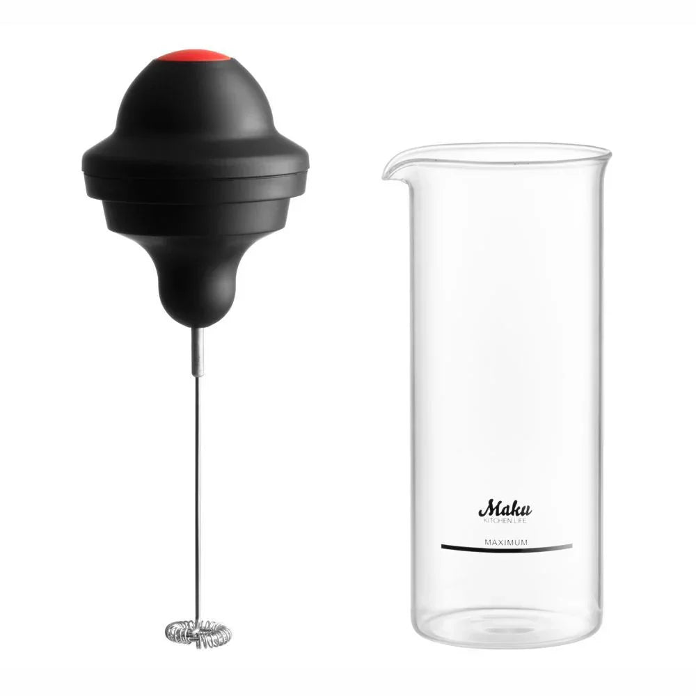 MAKU ELEKTRISK MÆLKESKUMMER MED GLAS 450 ML