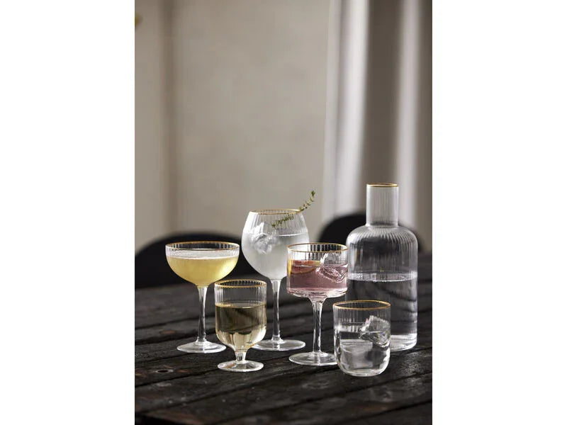 LYNGBY PALERMO GOLD GIN GLAS 65 CL 4-PAK