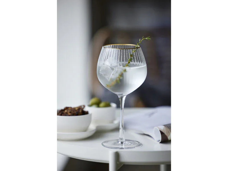 LYNGBY PALERMO GOLD GIN GLAS 65 CL 4-PAK