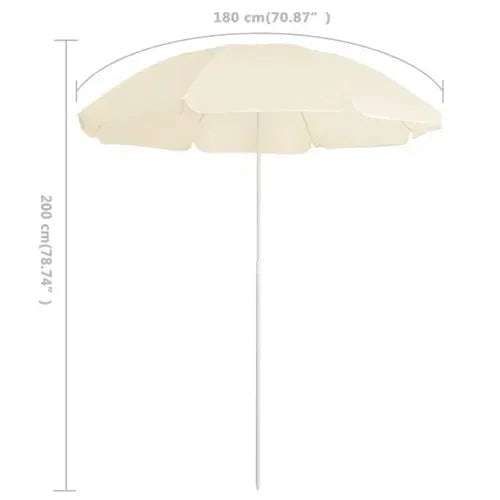 PARASOL M/TILT Ø180CM GRÅ