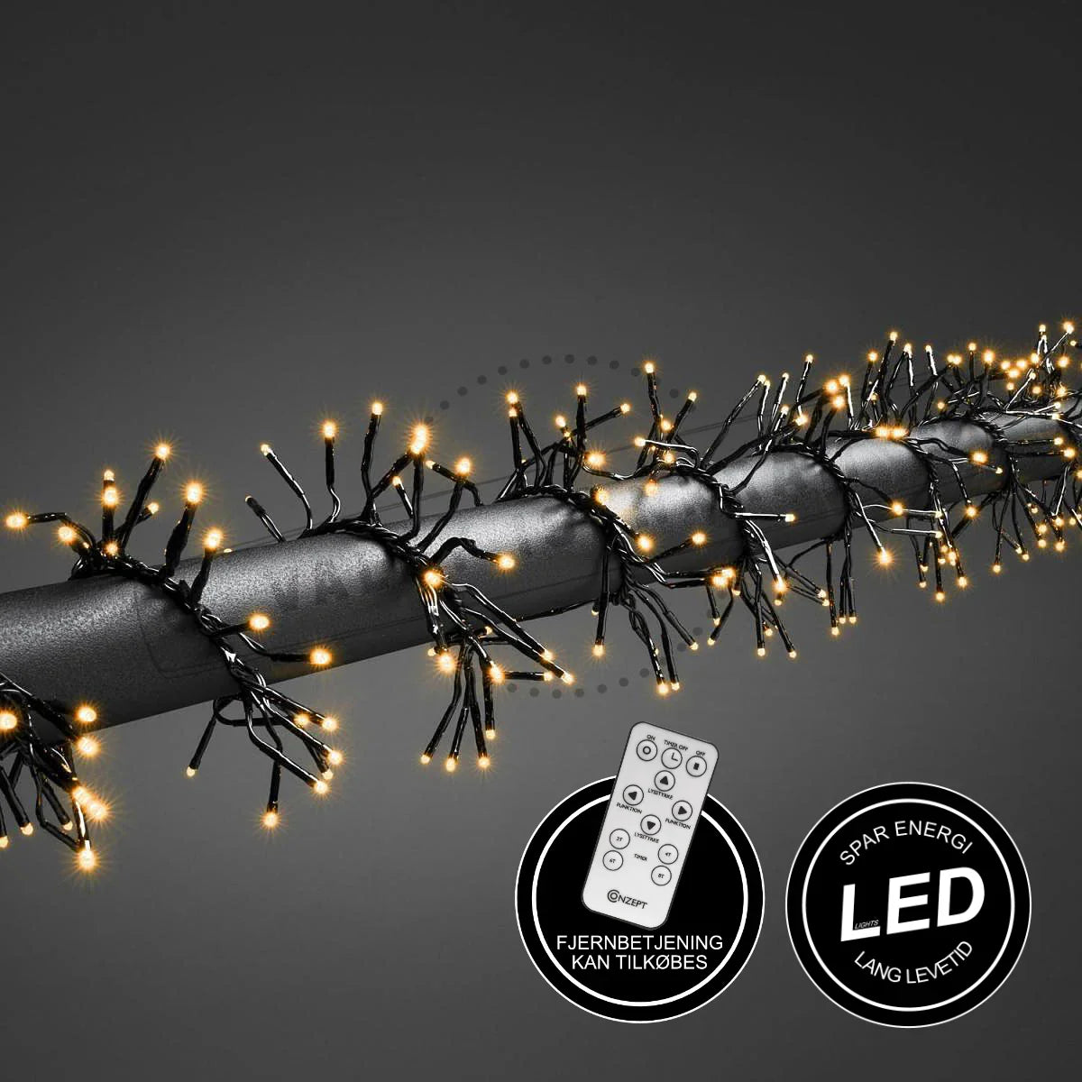 CONZEPT SNAKE LYSKÆDE 20M 1000 LED MED CHIP