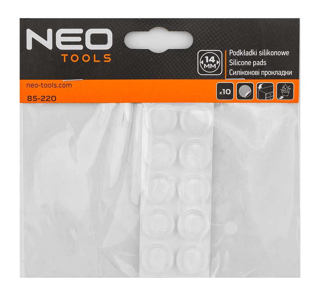 NEO SILIKONEDUPPER SELVKLÆB. 14 MM 10-PAK