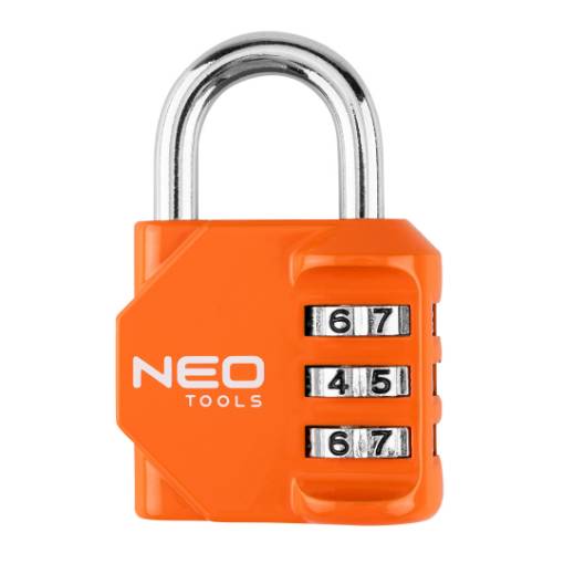 NEO HÆNGELÅS M/KODE 43 MM 3-TALSKODE