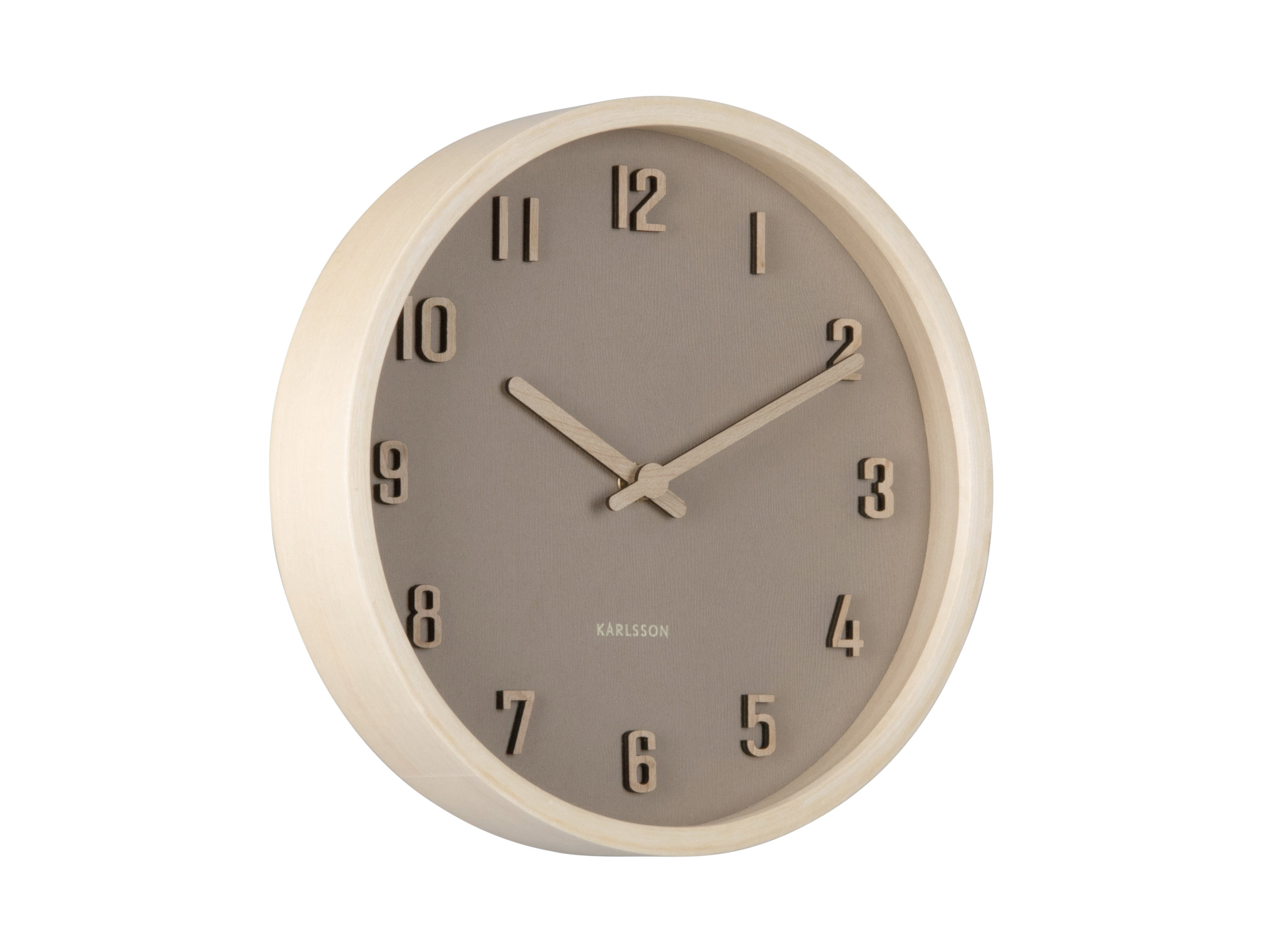 VÆGUR NERVADURA 22 CM Ø LYST TRÆ/BRUN