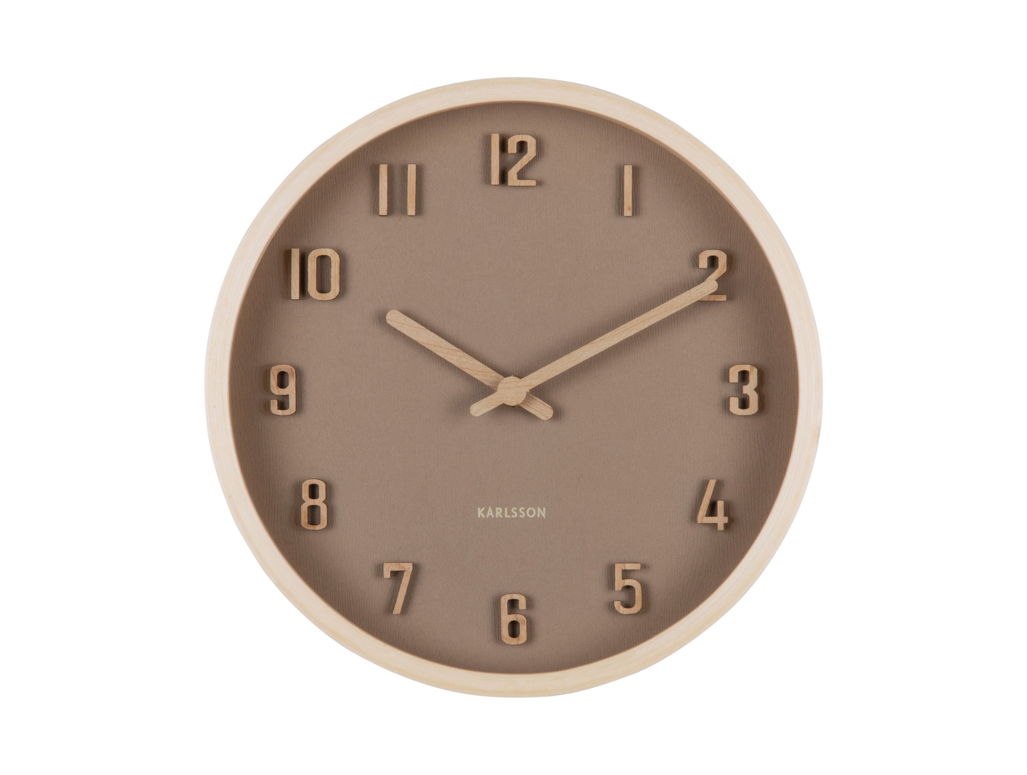 VÆGUR NERVADURA 22 CM Ø LYST TRÆ/BRUN