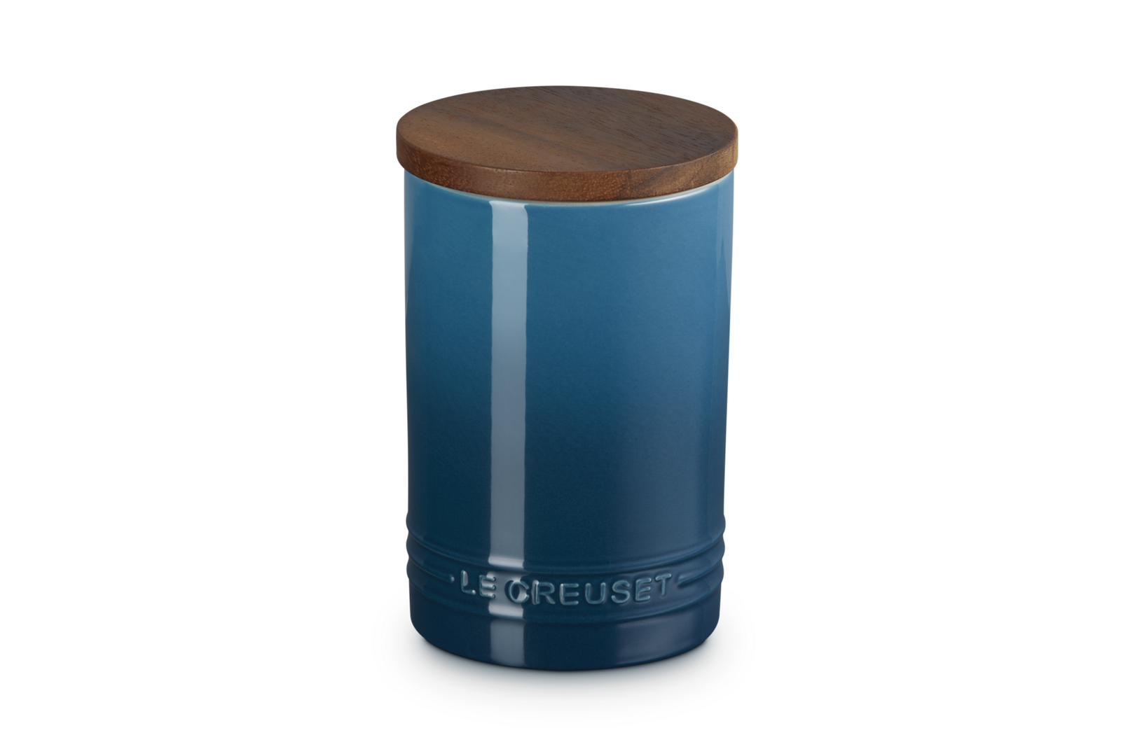 LE CREUSET OPBEVARINGSKRUKKE M/TRÆLÅG 770 ML DEEP TEAL