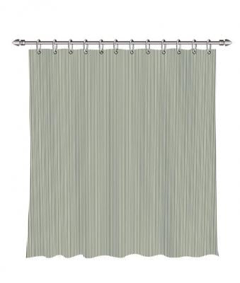 BADEFORHÆNG GRØN/STRIB 180X200 INCL.RINGE