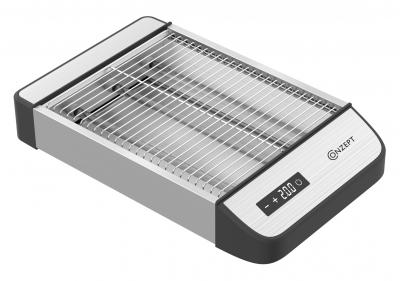 CONZEPT BRØDRISTER FLAD 1000W M/DIGITAL DISPLAY STÅL
