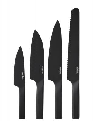 STELTON KNIVSÆT PURE BLACK 4 DELE