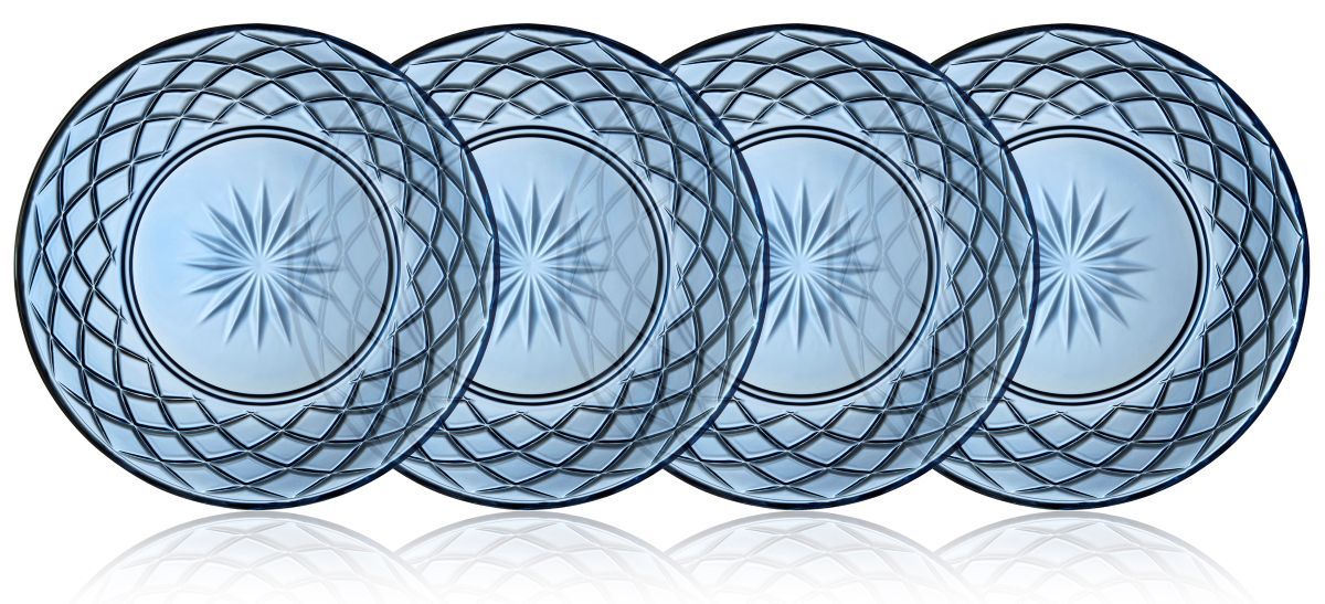 LYNGBY SORRENTO TALLERKEN 21 Ø BLÅ  4-PAK