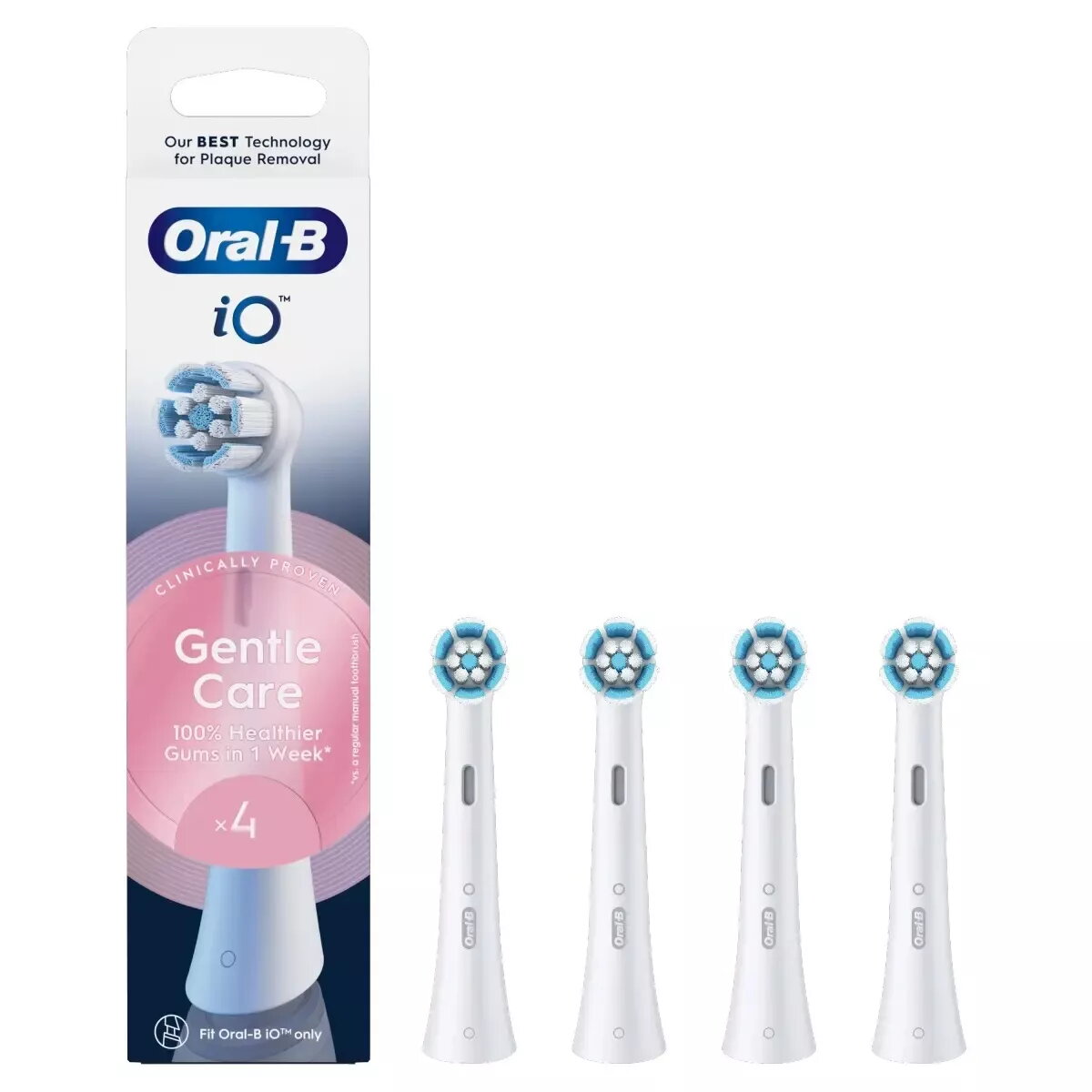 ORAL-B IO BØRSTEHOVEDER SOFT HVID 4 STK