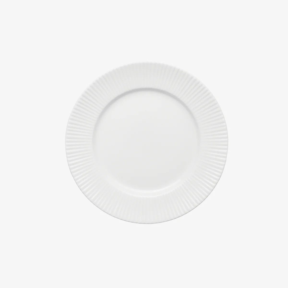 GROOVY DES.TALLERKEN 19 CM RILLET HVID PORCELÆN