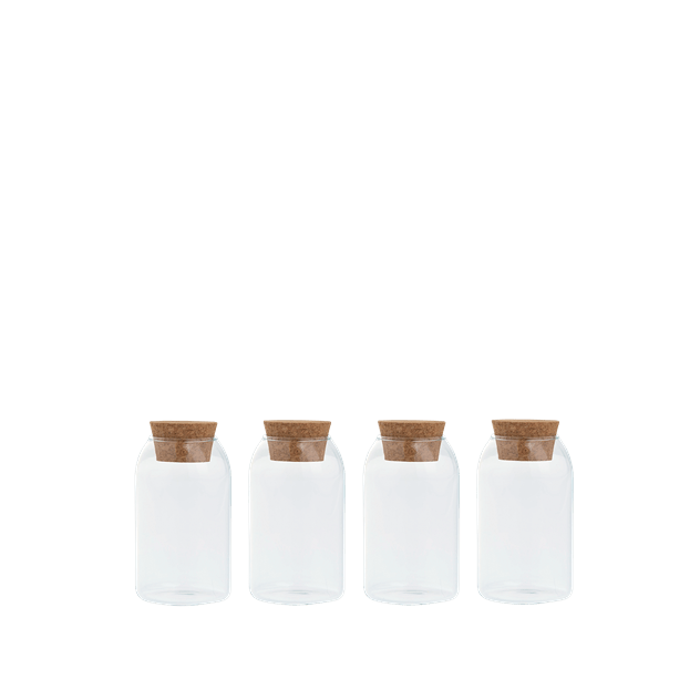 EKTA KRYDDERIGLAS M/KORKPROP 8,5 CM 4-PAK