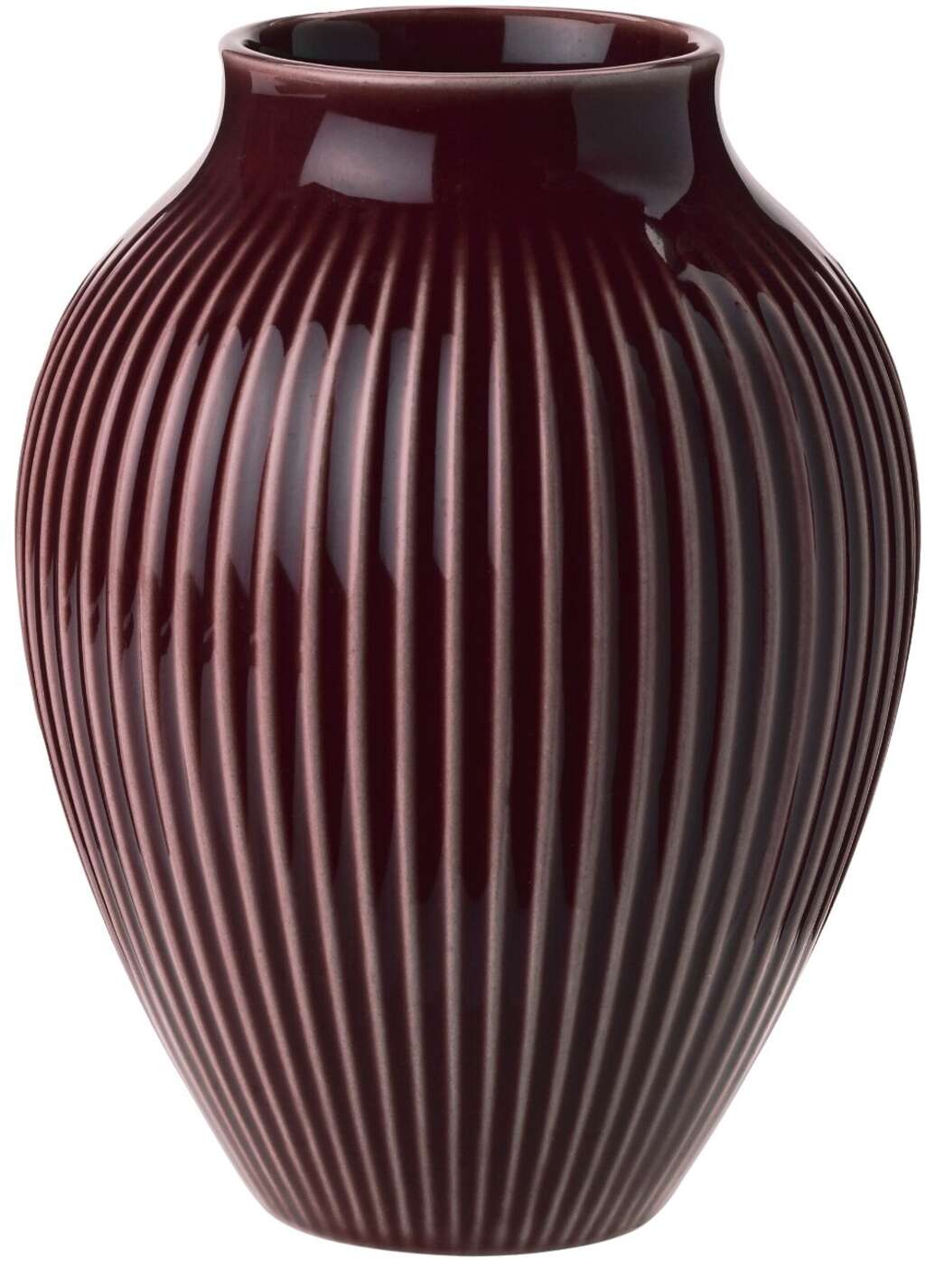 KNABSTRUP VASE 12,5 CM BERRY M/RILLER