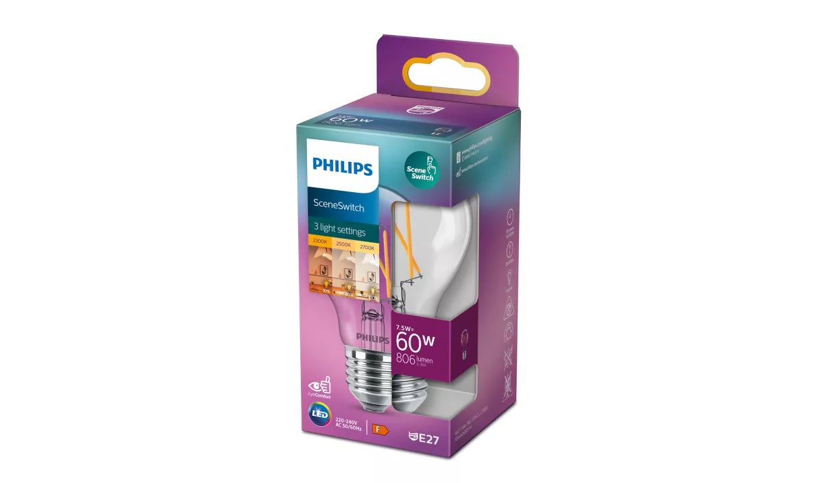 LED 3-LS STAND. KLAR 60W E27