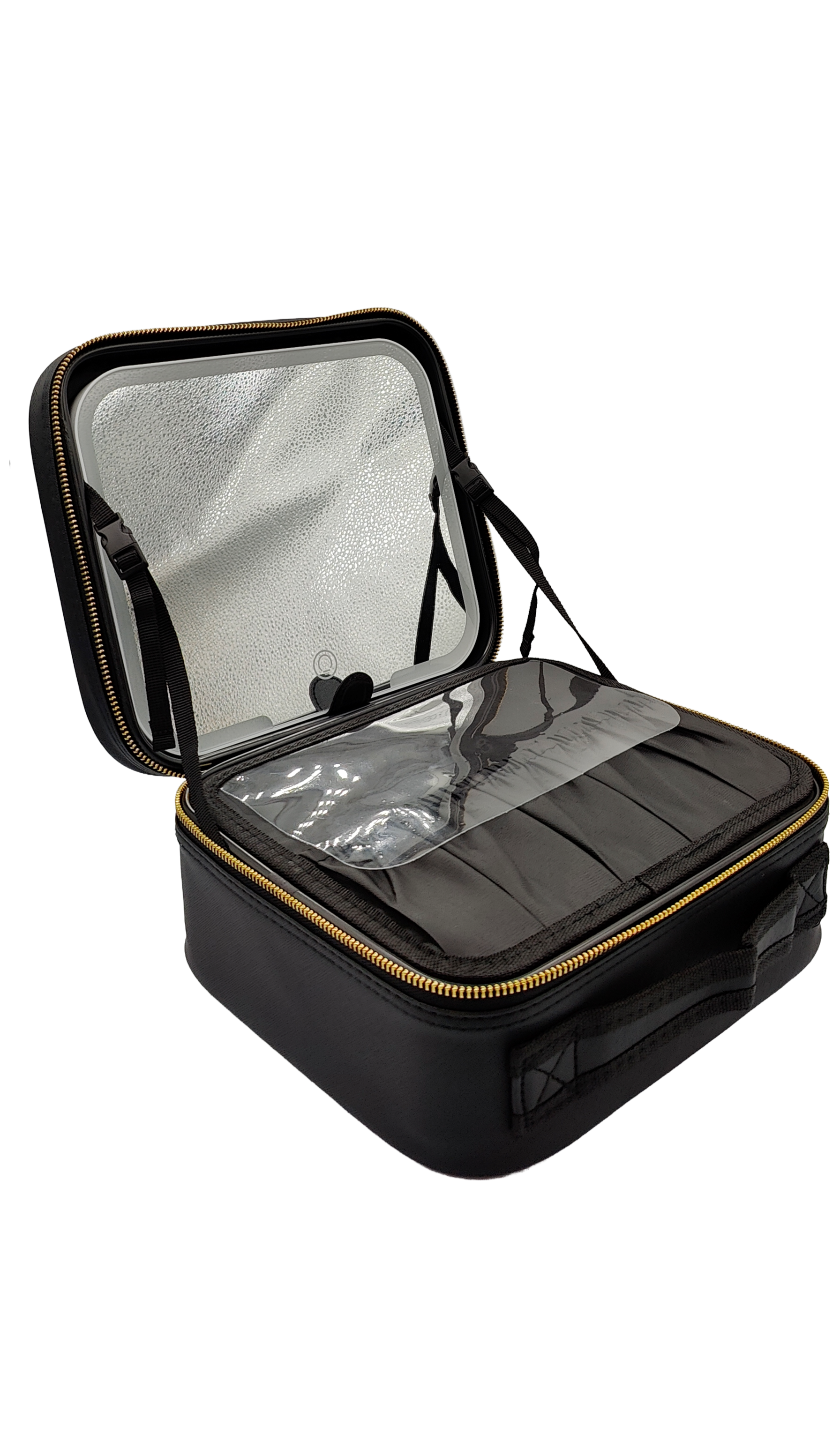 MAKE-UP TASKE M/LED SPEJL SORT