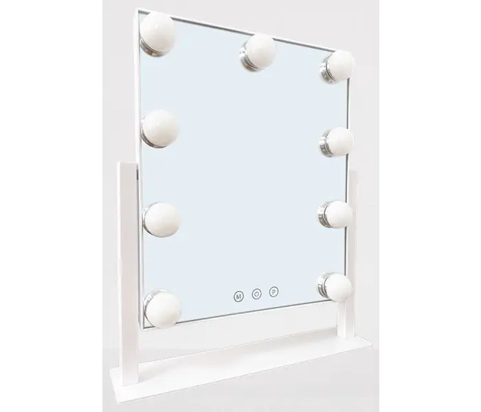 CZ HOLLYWOOD SPEJL HVID M/LYS 30X35 CM