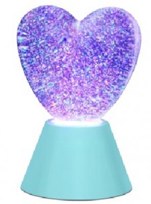 CZ HJERTE GLITTERLAMPE 15 CM