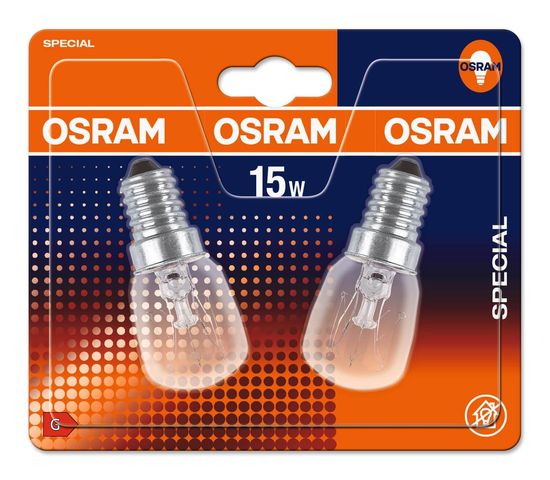 OSRAM PÆRE T/KØL-FRYS E14 15W/85LM 2-PAK