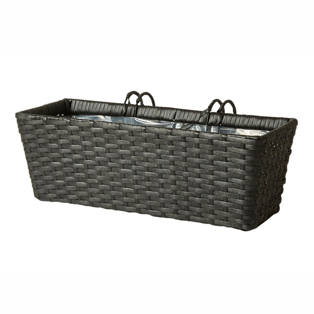 ALTANKASSE POLYRATTAN SORT 40 CM