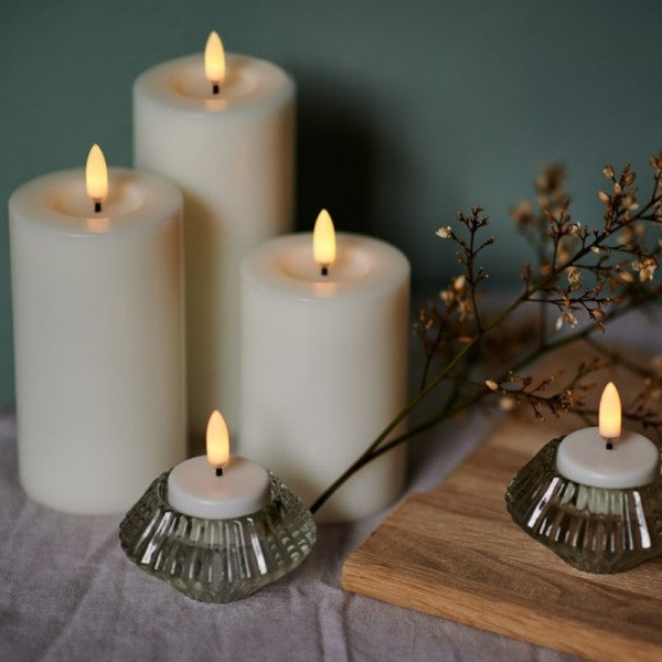 CONZEPT BLOKLYS 3D 7,5 Ø 12,5 CM HØJ HVID