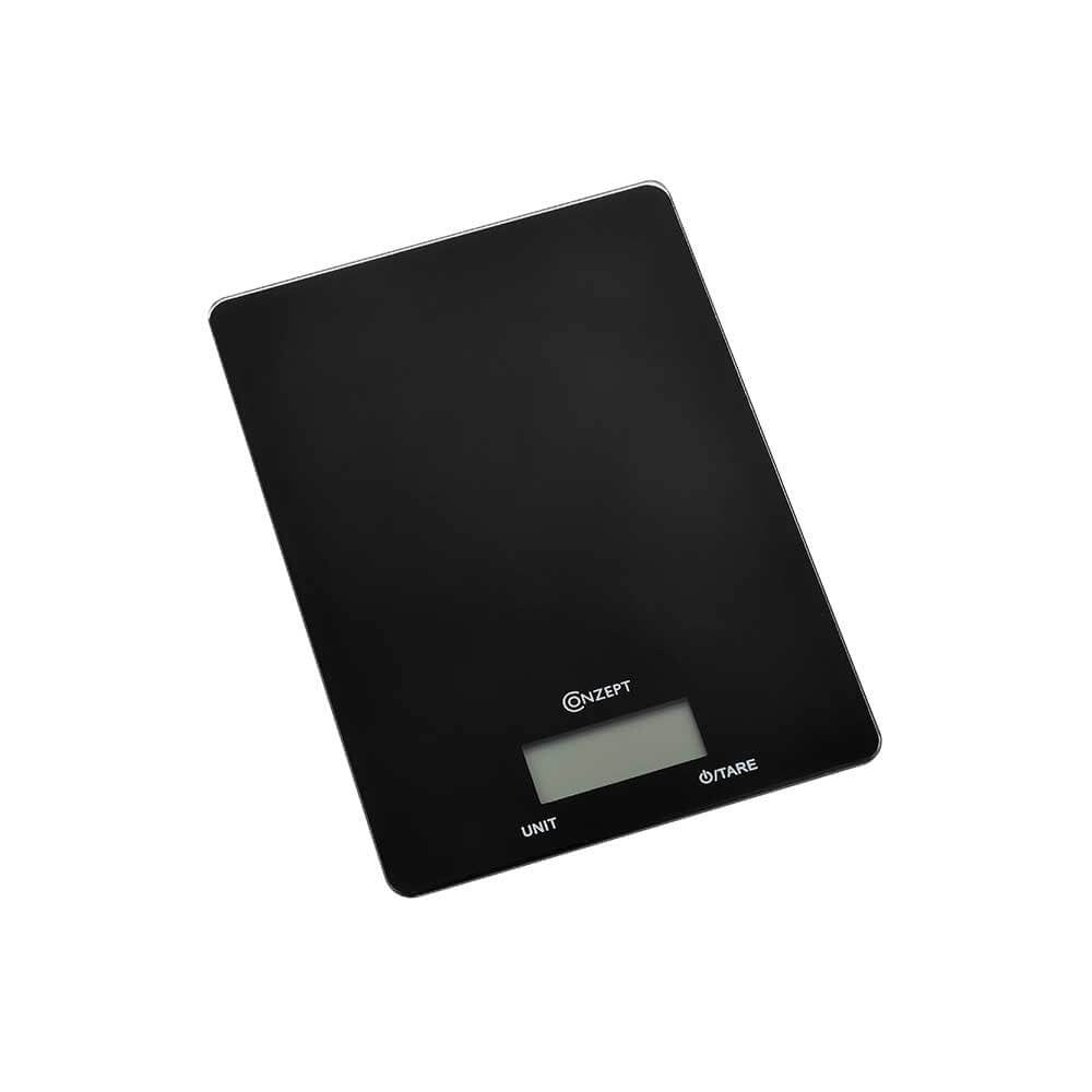 CONZEPT KØKKENVÆGT SORT MAKS 5KG INTERVAL 1 GRAM