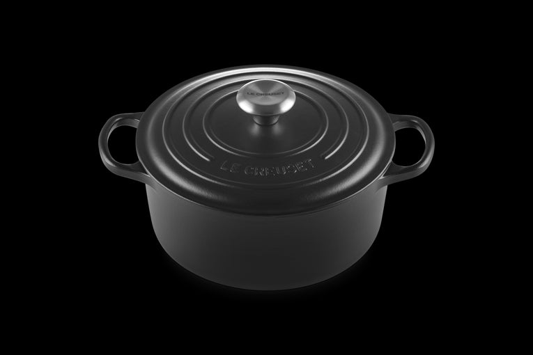LE CREUSET SIGNATURE STEGEGRYDE 5,3 L MAT SORT
