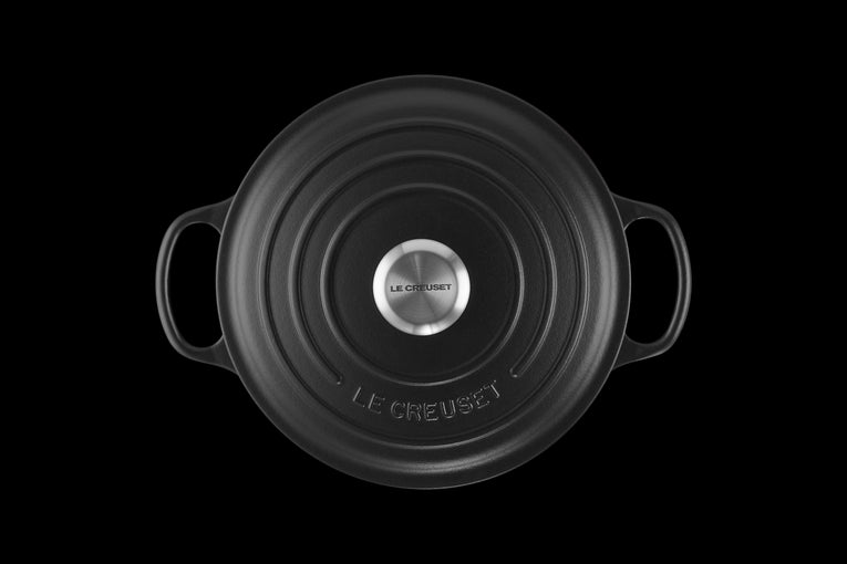 LE CREUSET SIGNATURE STEGEGRYDE 5,3 L MAT SORT