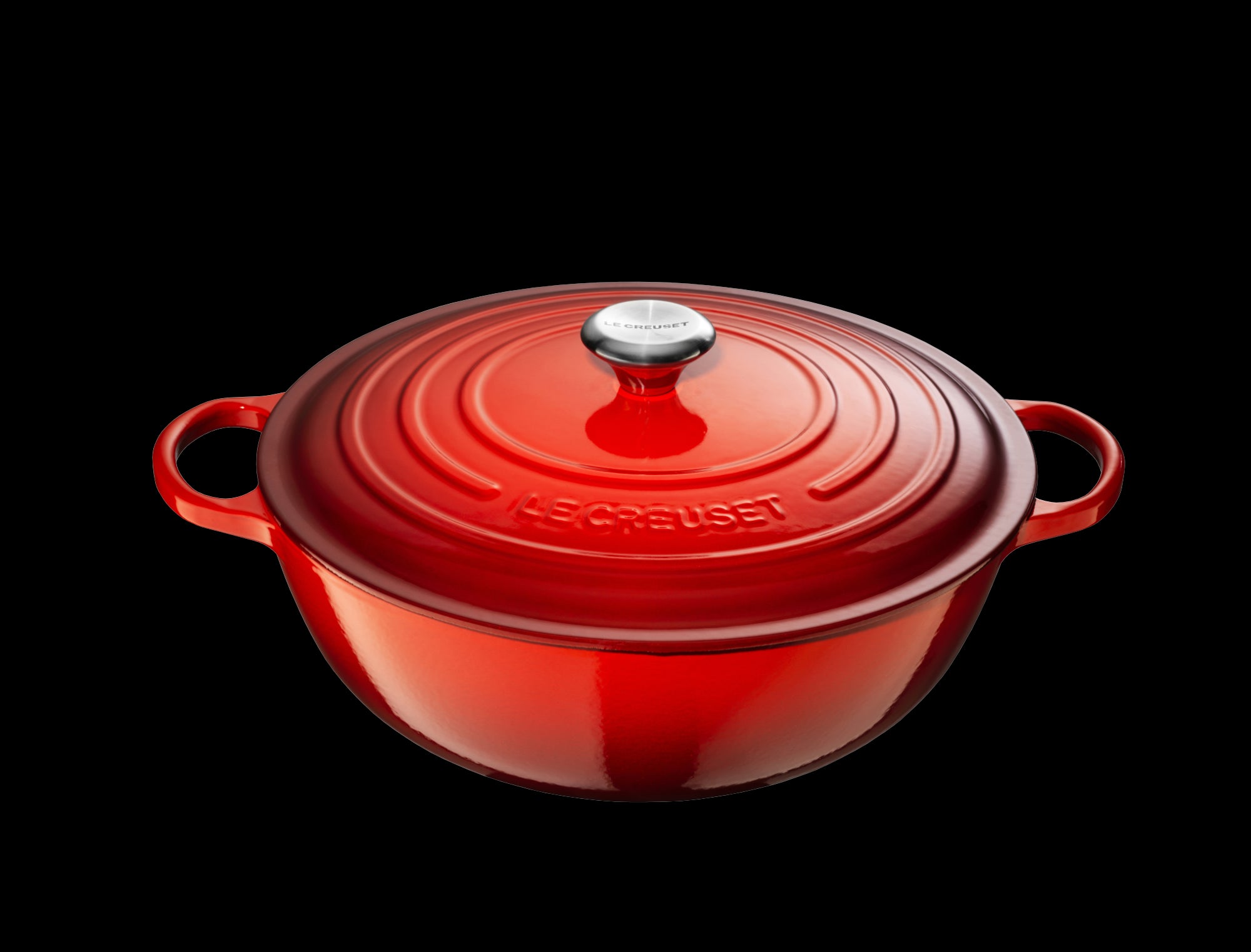 LE CREUSET STEGEGRYDE 32 CM / 7 L RØD