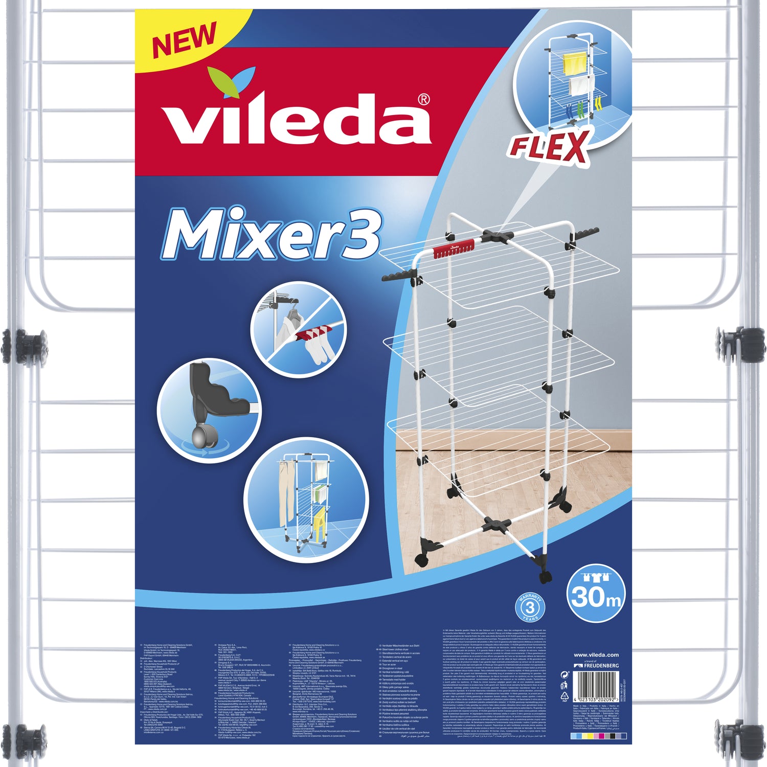 VILEDA TØRRETÅRN 30 MTR HVID